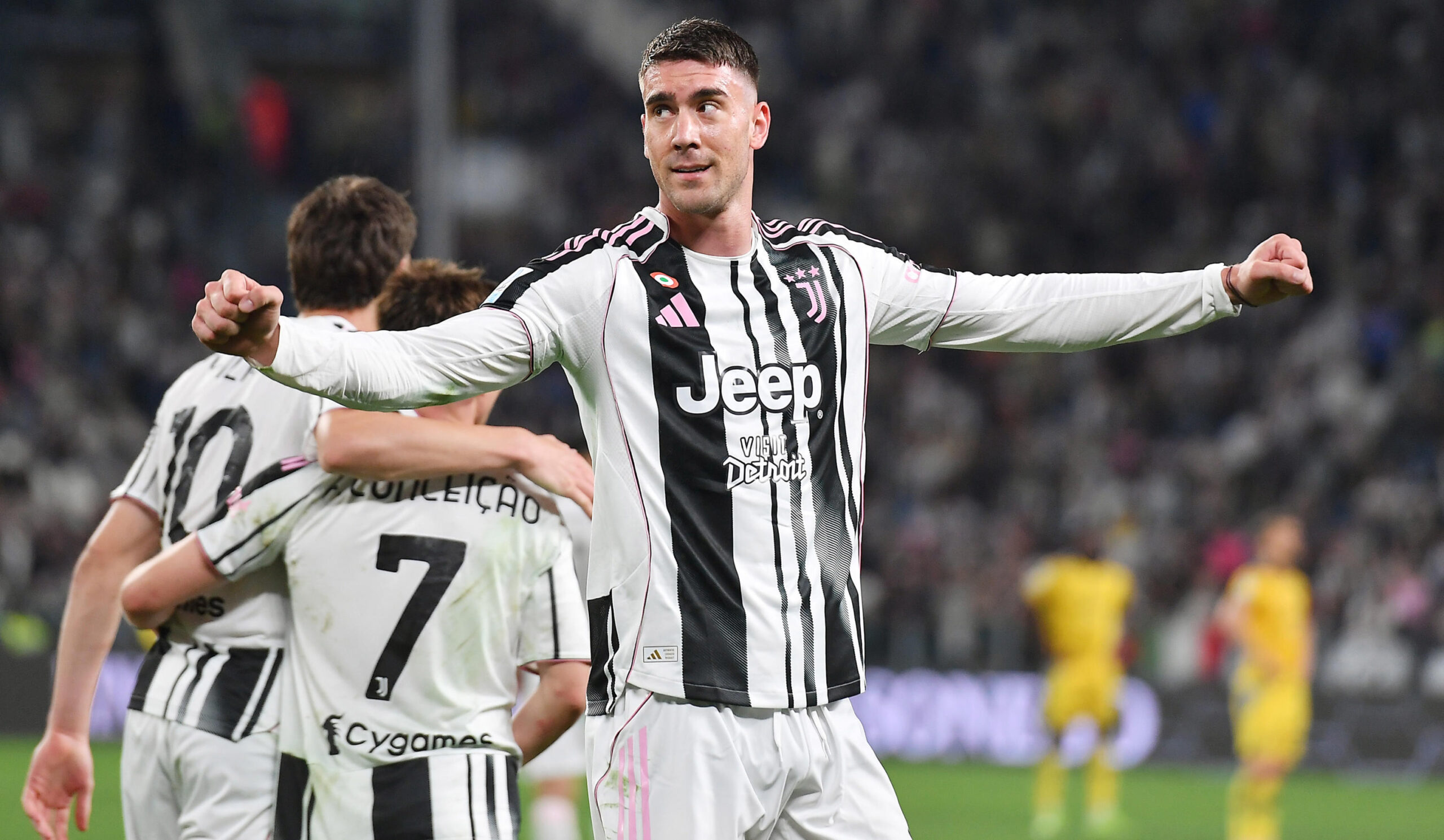 Dusan Vlahovic ultimo gol con la Juve (foto ANSA)